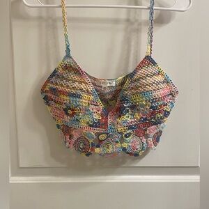 Colorful Crochet Crop Top